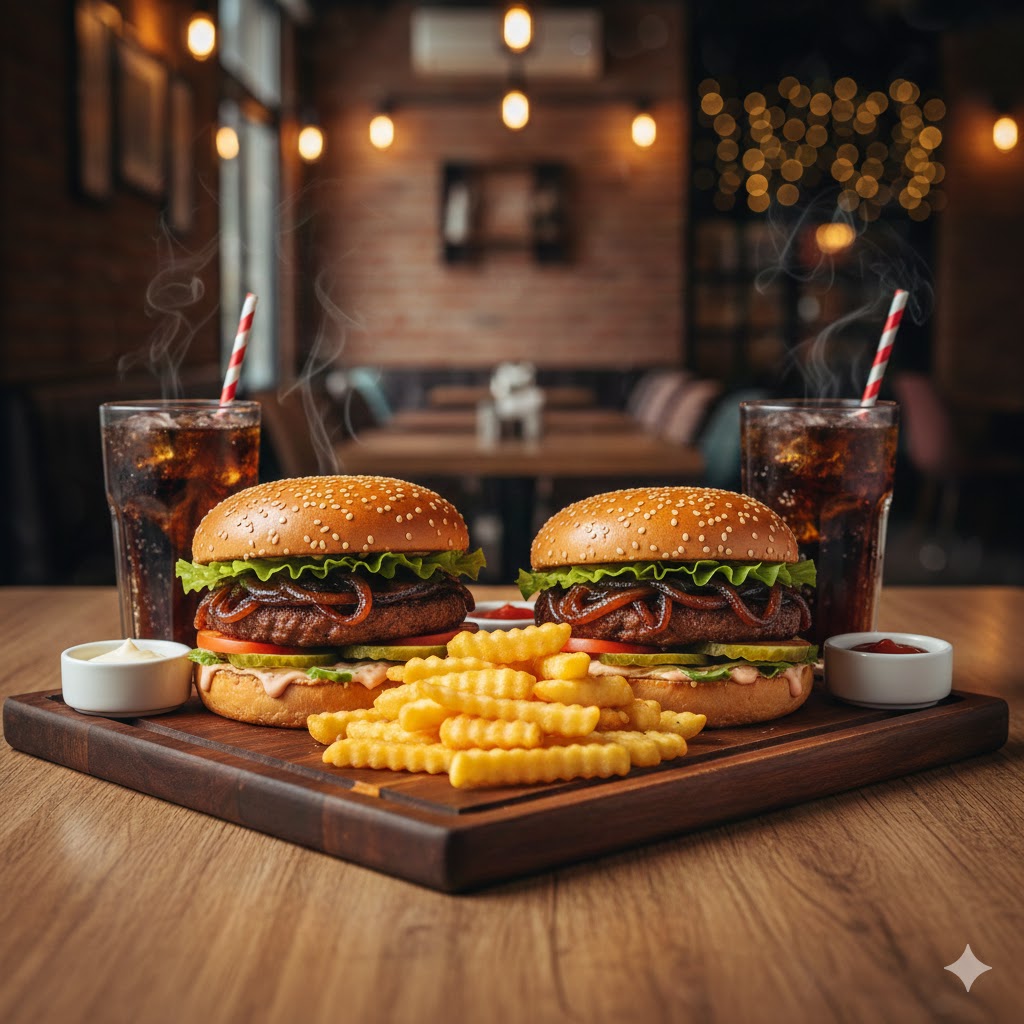 Alivya Duo:  Klasik Burger İkili Fırsat  Menüsü